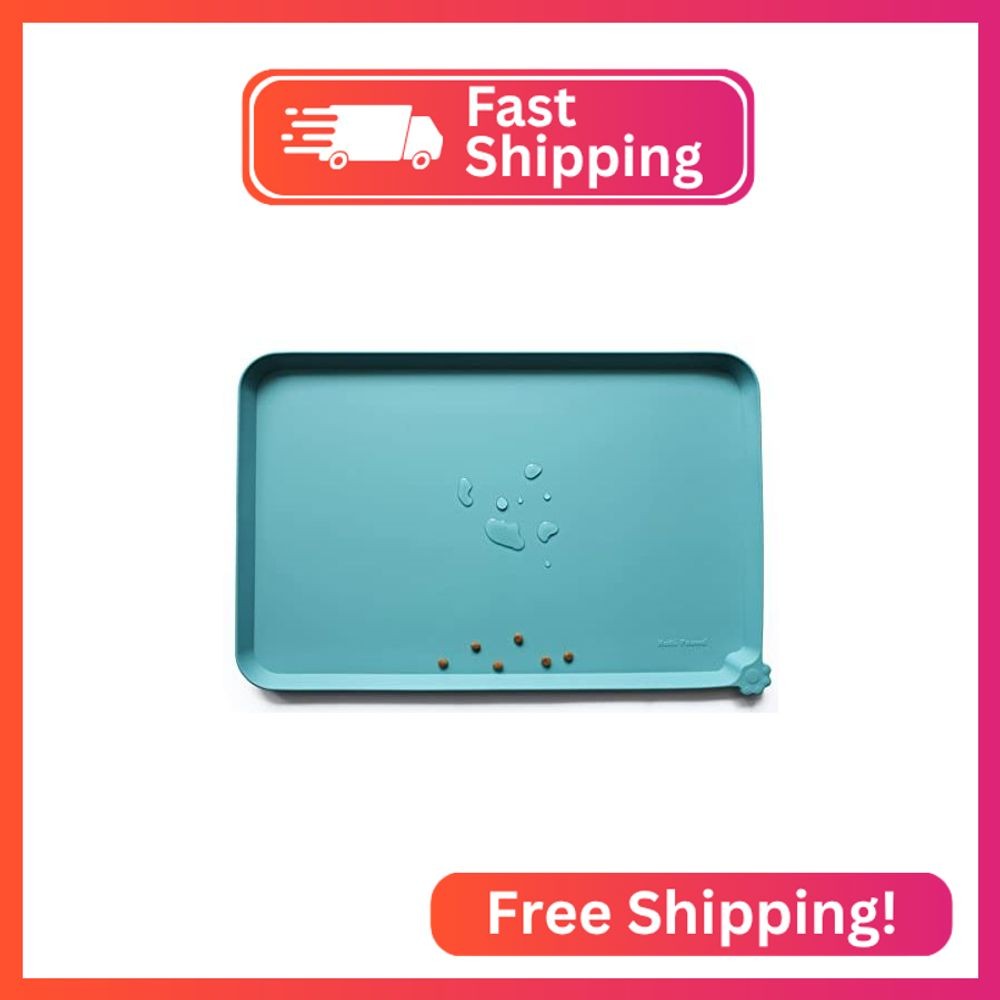 Hoki Found X-Large Silicone Non Slip Pet Feeding Mats – Waterproof Dog Cat Food