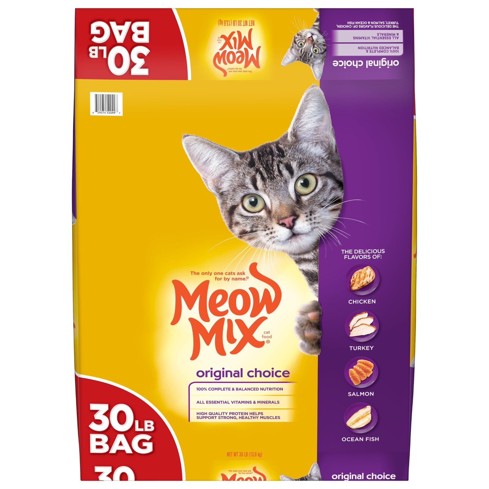 2 Pack, Meow Mix Original Choice Dry Cat Food, 30 Pound Bag