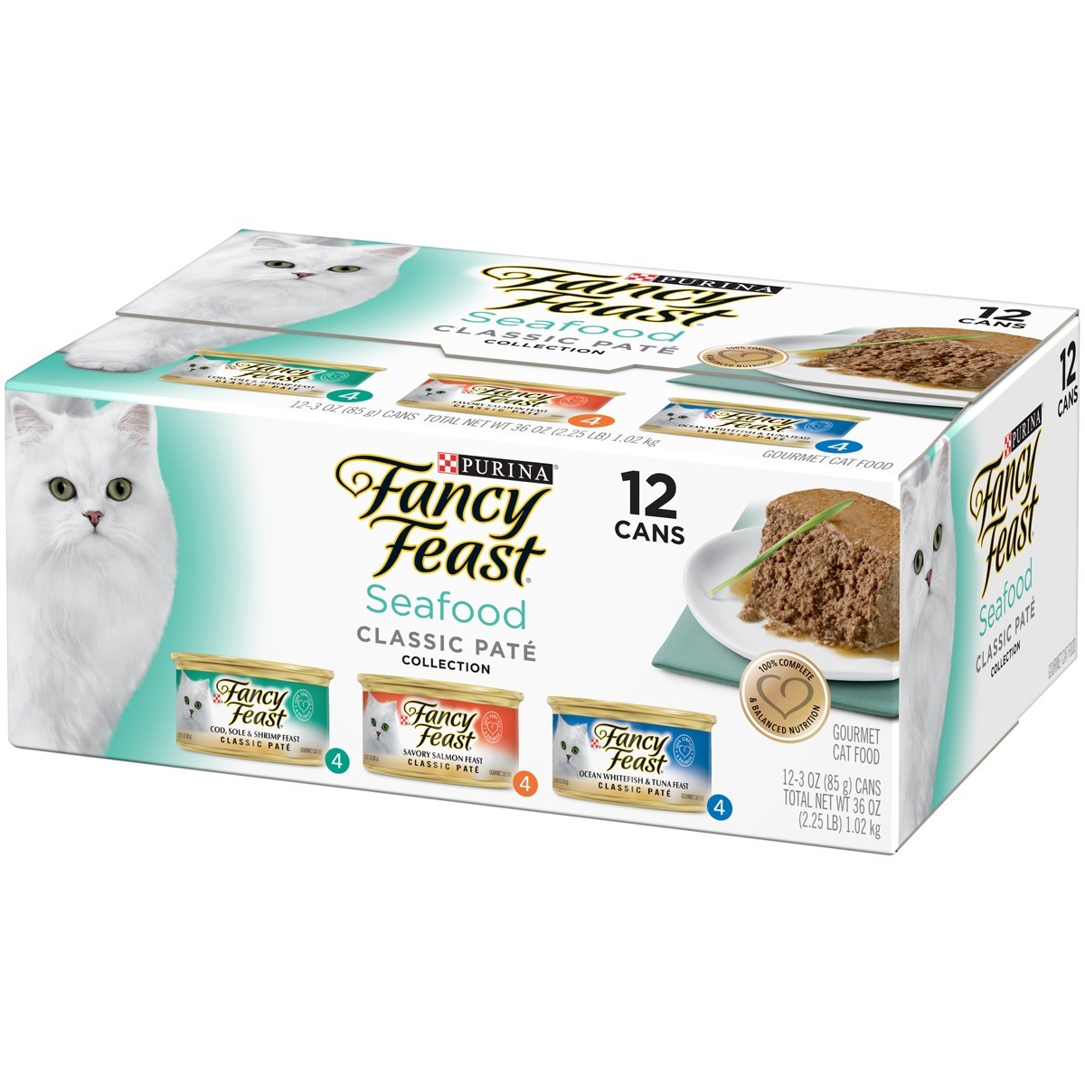 Purina Fancy Feast Classic Paté Gourmet Tuna, Fish Wet Cat Food – 3oz/12ct
