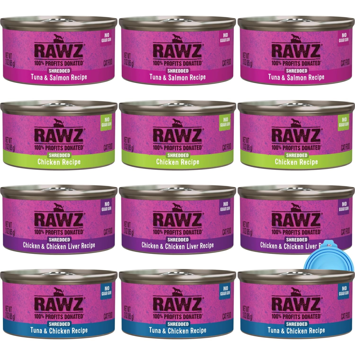 Natural Premium Canned Cat Wet Food Shredded -12 Pack Cans Variety Pack -4 Fl…