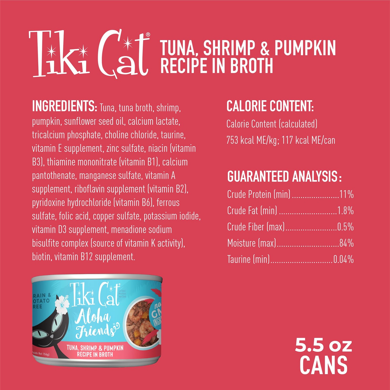 Tiki Pets Tiki Cat Aloha Friends Tuna Moisture Wet Cat Food For All Life Stages