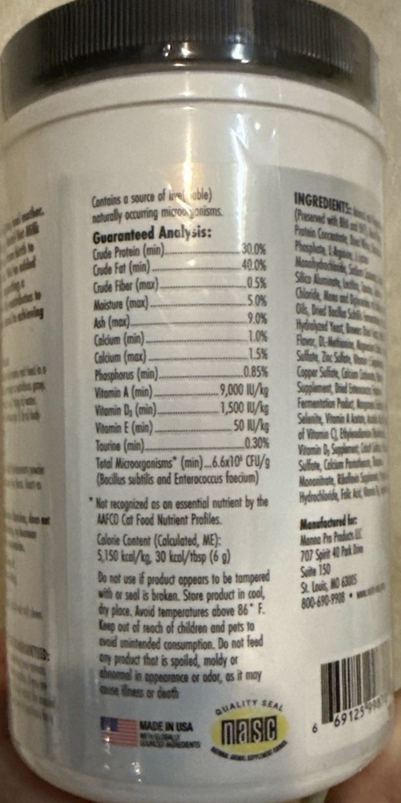 Sealed Nutri-Vet Milk Replacement For Kittens, Powdered Milk, 12oz *BB: 10/2025