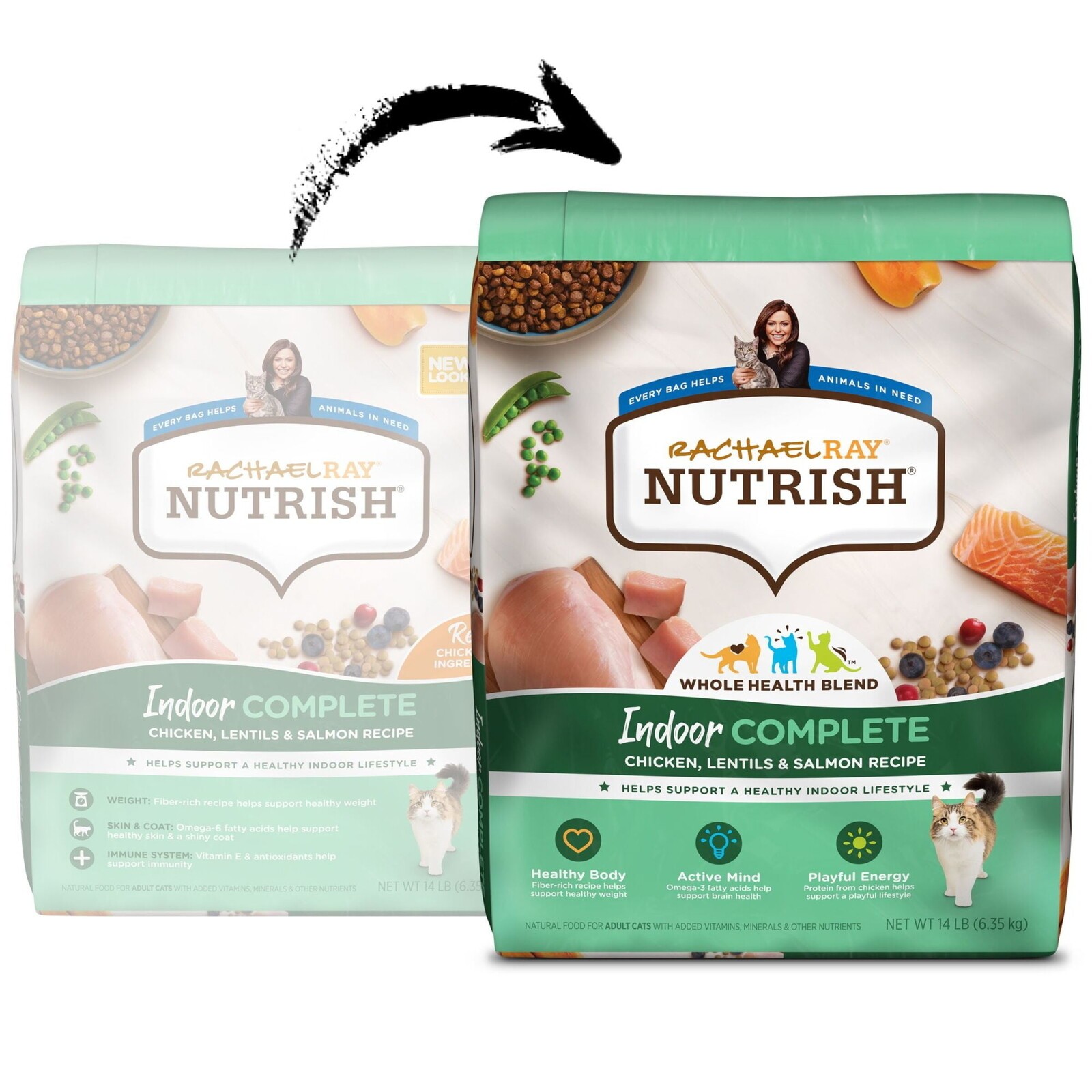 Indoor Complete Natural Premium Dry Cat Food Chicken With Lentils & Salmon 14Lbs