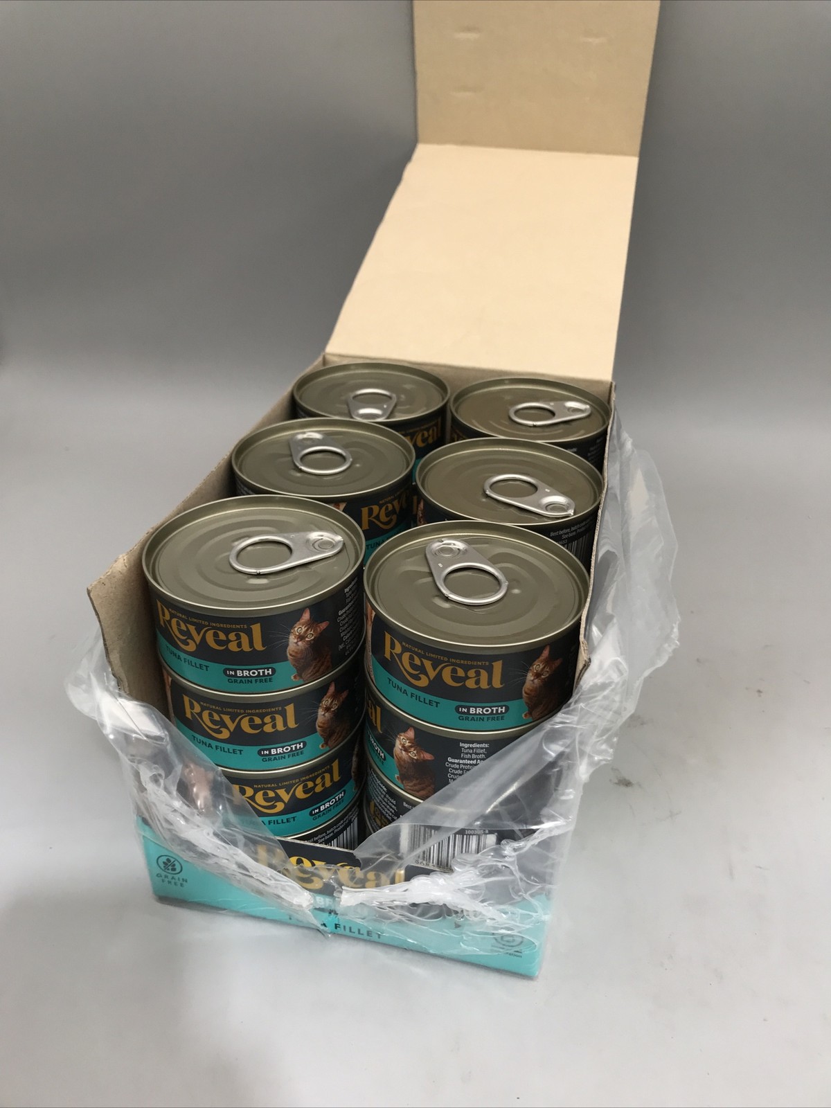 24 Cans Reveal Tuna Fillet In Broth Wet Cat Food 2.47 Oz Each Exp 12/27
