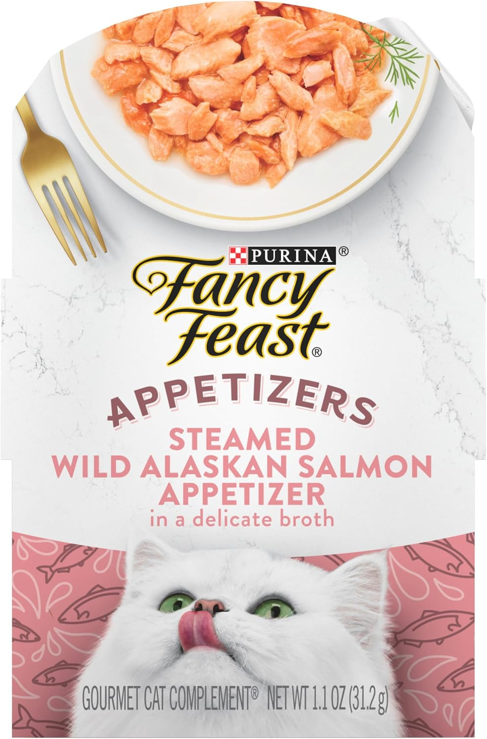 Purina Fancy Feast Appetizers Lickable Grain Free Wet Cat Food Topper Wild Alask