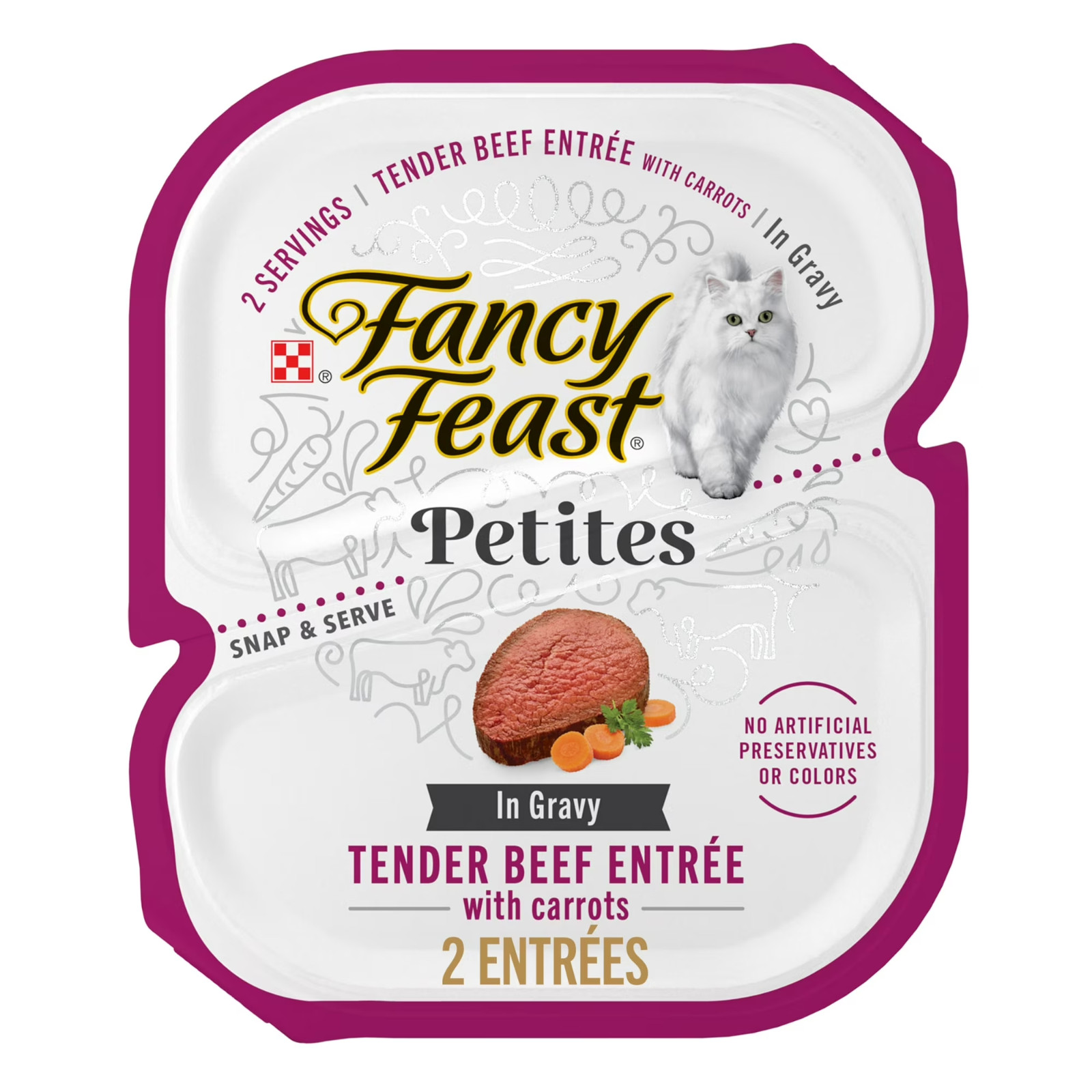 Petites Tender Beef & Carrots Wet Cat Food in Gravy Multi-Pack