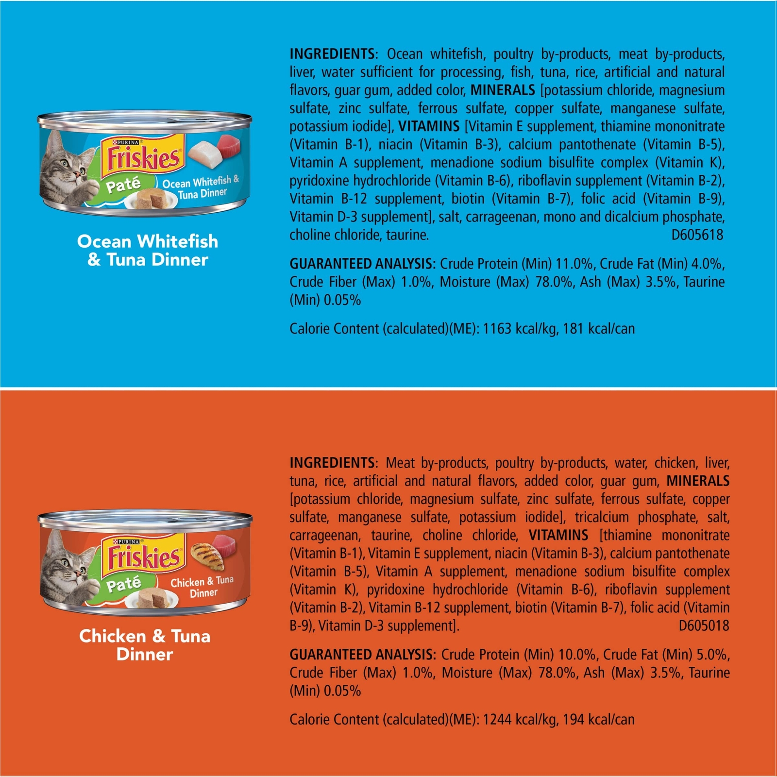 Purina Friskies Wet Cat Food Pate Variety Pack Seafood and Chicken Pate Favor…