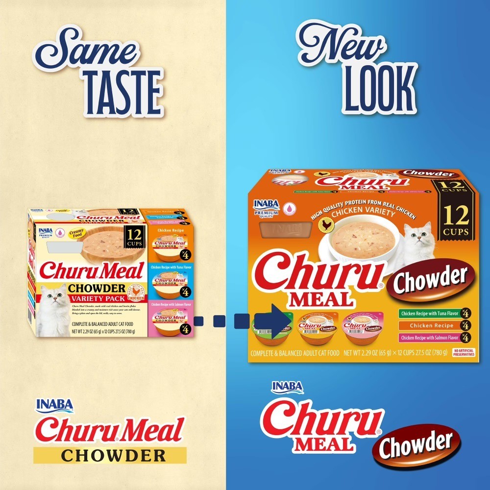Wet Cat Food Chicken Variety Pack 12 Cups 2.29 oz Each Adult Cat Meal Chowder