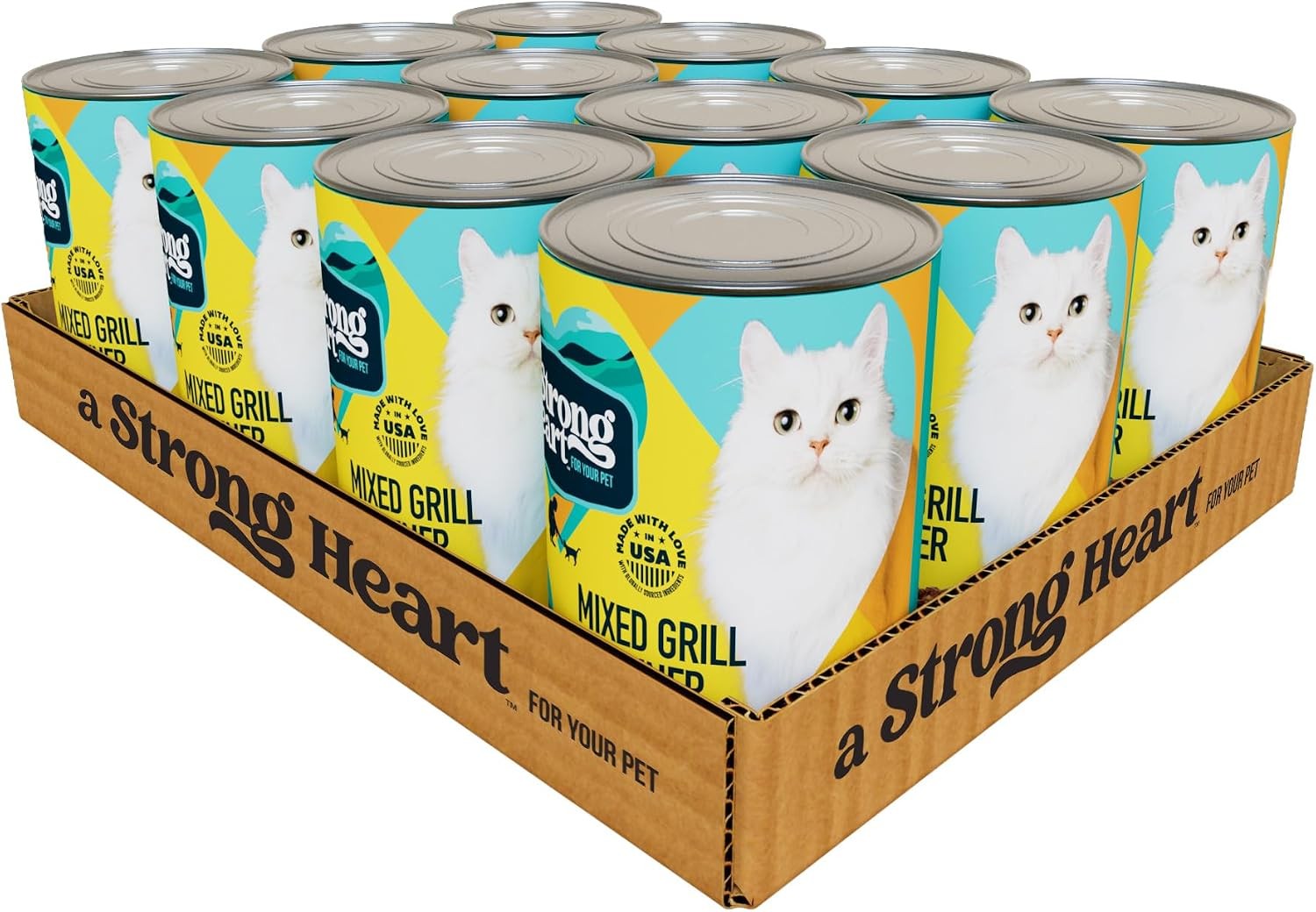 Strong Heart Cat Meal Mixed Grill 13.2oz [12 Pack]