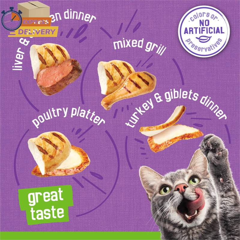 Purina Pate, Soft Poultry Variety Pack, Wet Cat Food, 5.5 Oz Cans, 32 Pack
