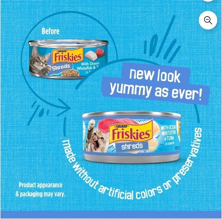 (12 pack) Purina Friskies Shreds With Whitefish and Sardines in Sauce,5.5 oz Can