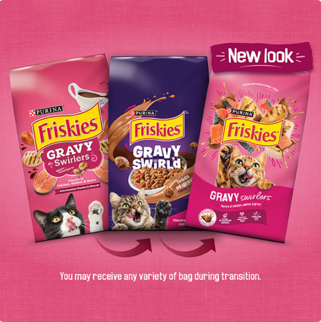 7 Pcs Friskies Gravy Swirlers Cat Food – Gravy, Chicken & Salmon