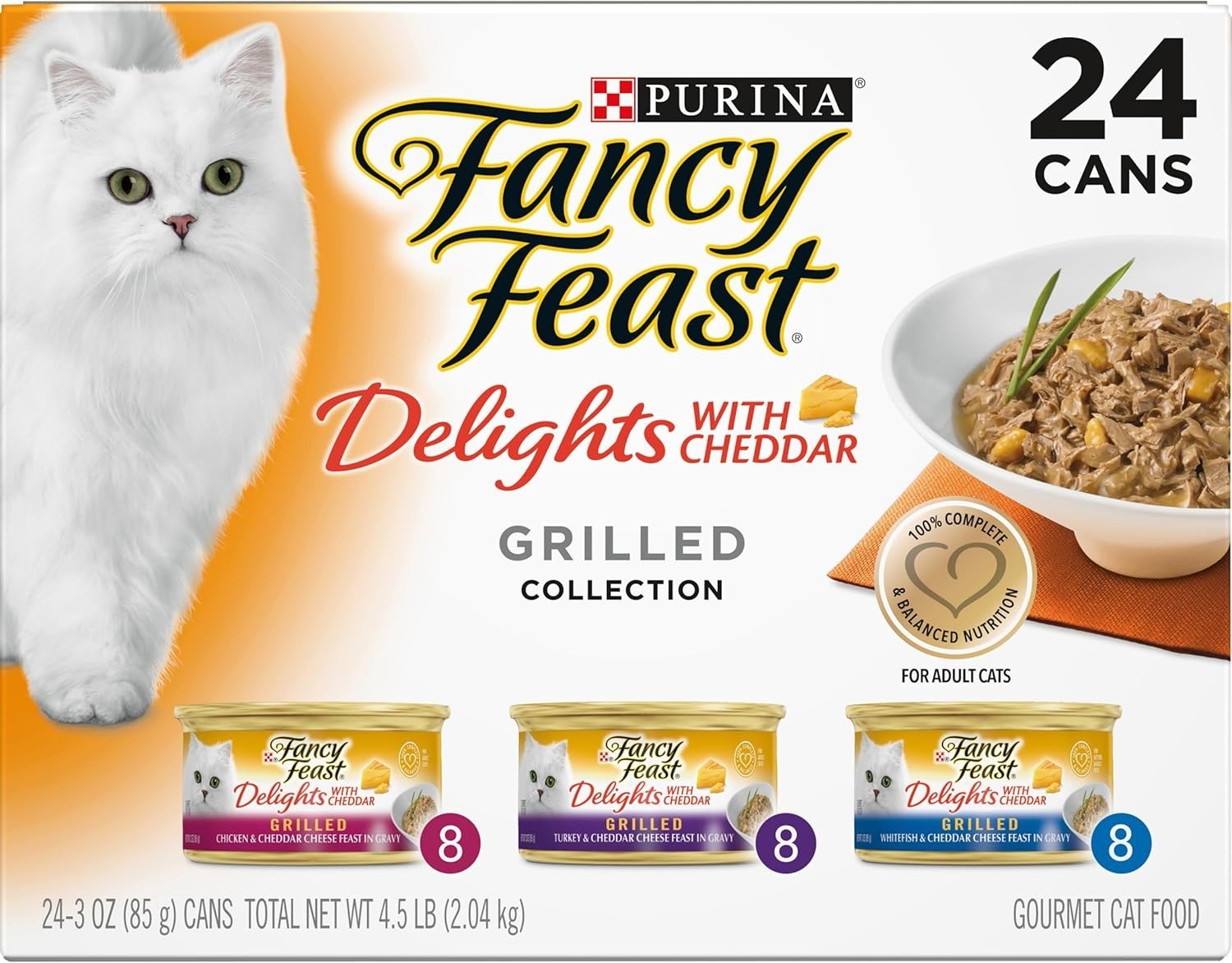 Purina Fancy Feast Delights with Cheddar Grilled Chicken, Free Shipping