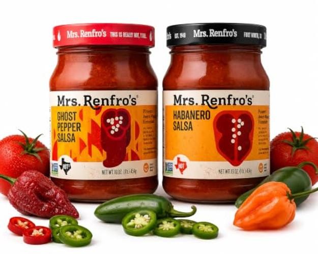 Hot Salsa Variety Pack, 16 oz Jars (Pack 1 Pound (Pack of 2) Hot Variety Pack