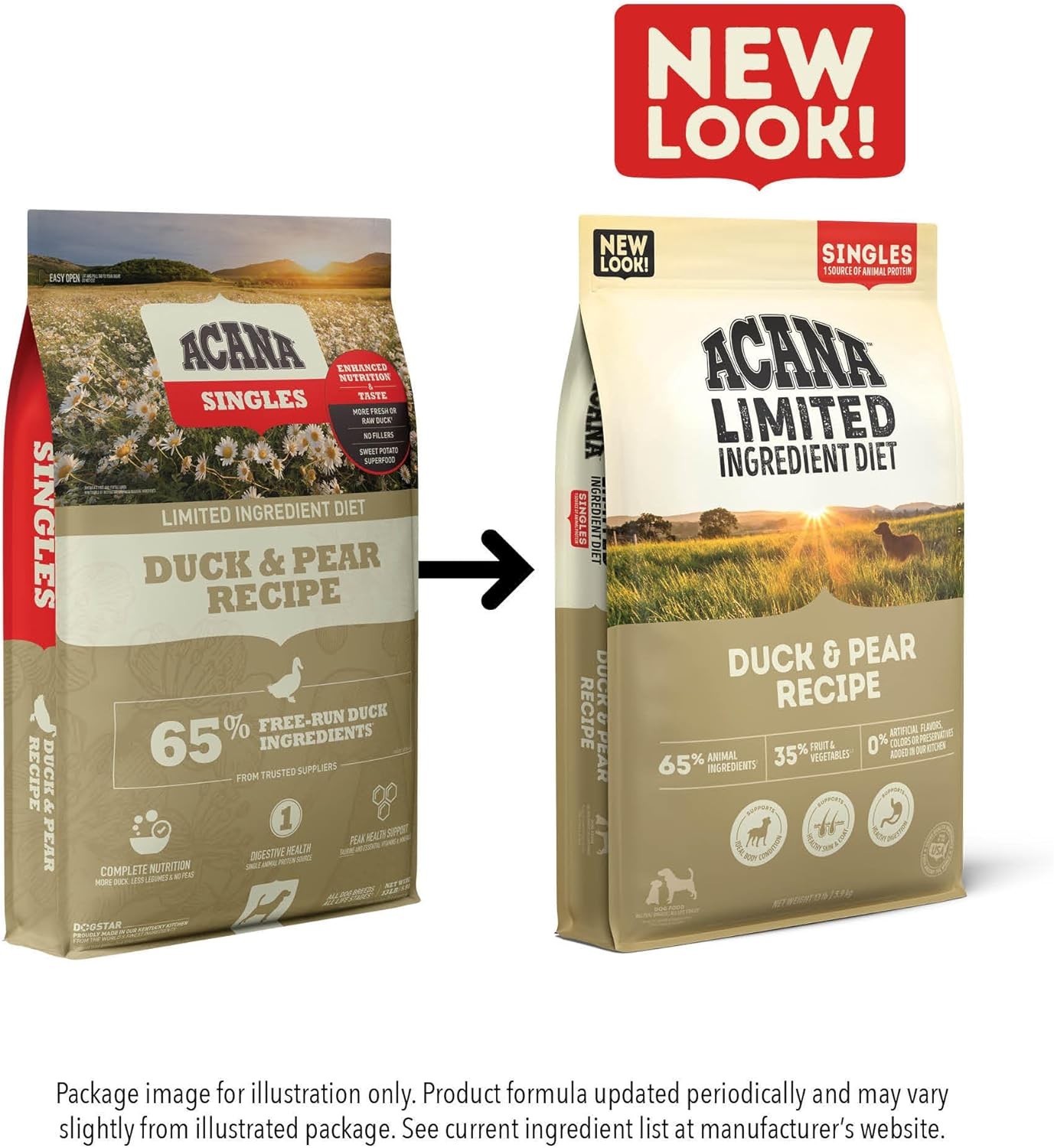 ACANA Singles Limited Ingredient Grain Free High Protein Dry Dog Food Duck & Pea