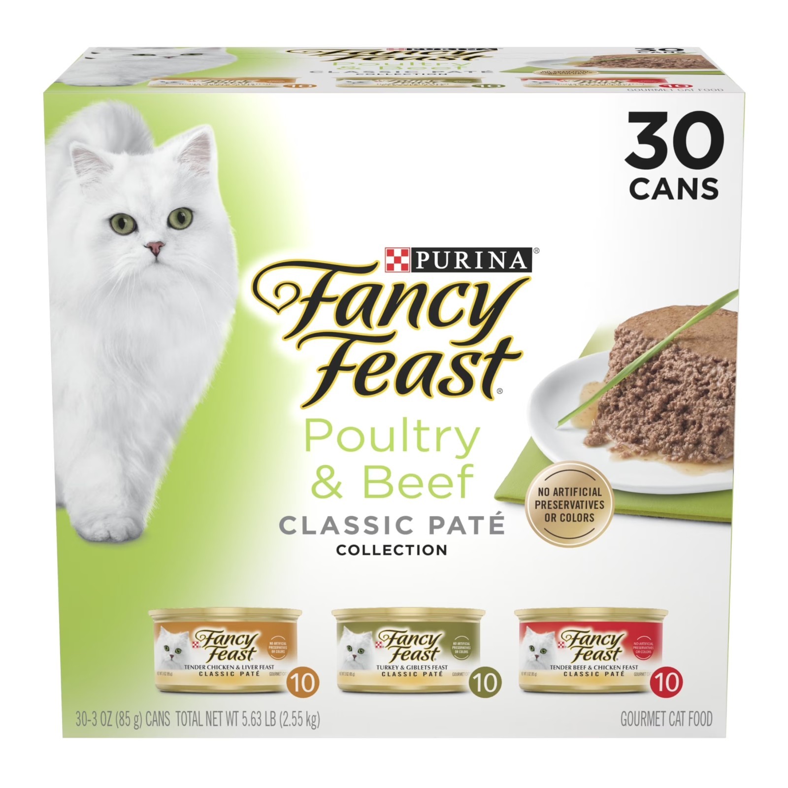 ( 2 pack ) Purina Fancy Feast Classic Pate Food, Wet Cat Food, Poultry & Beef