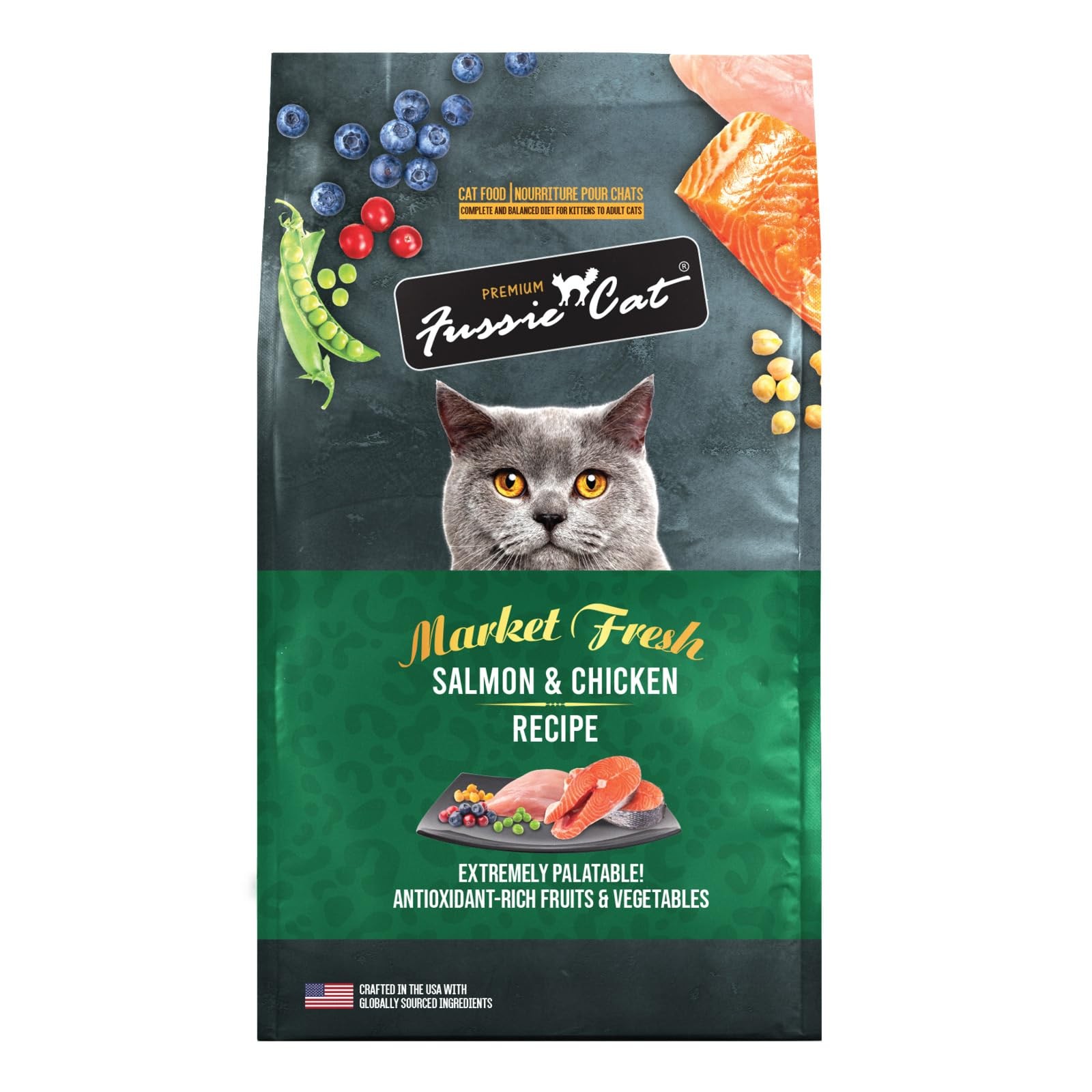 Market Fresh Salmon & Chicken Recipe, Dry Cat Food, 10lb Bag