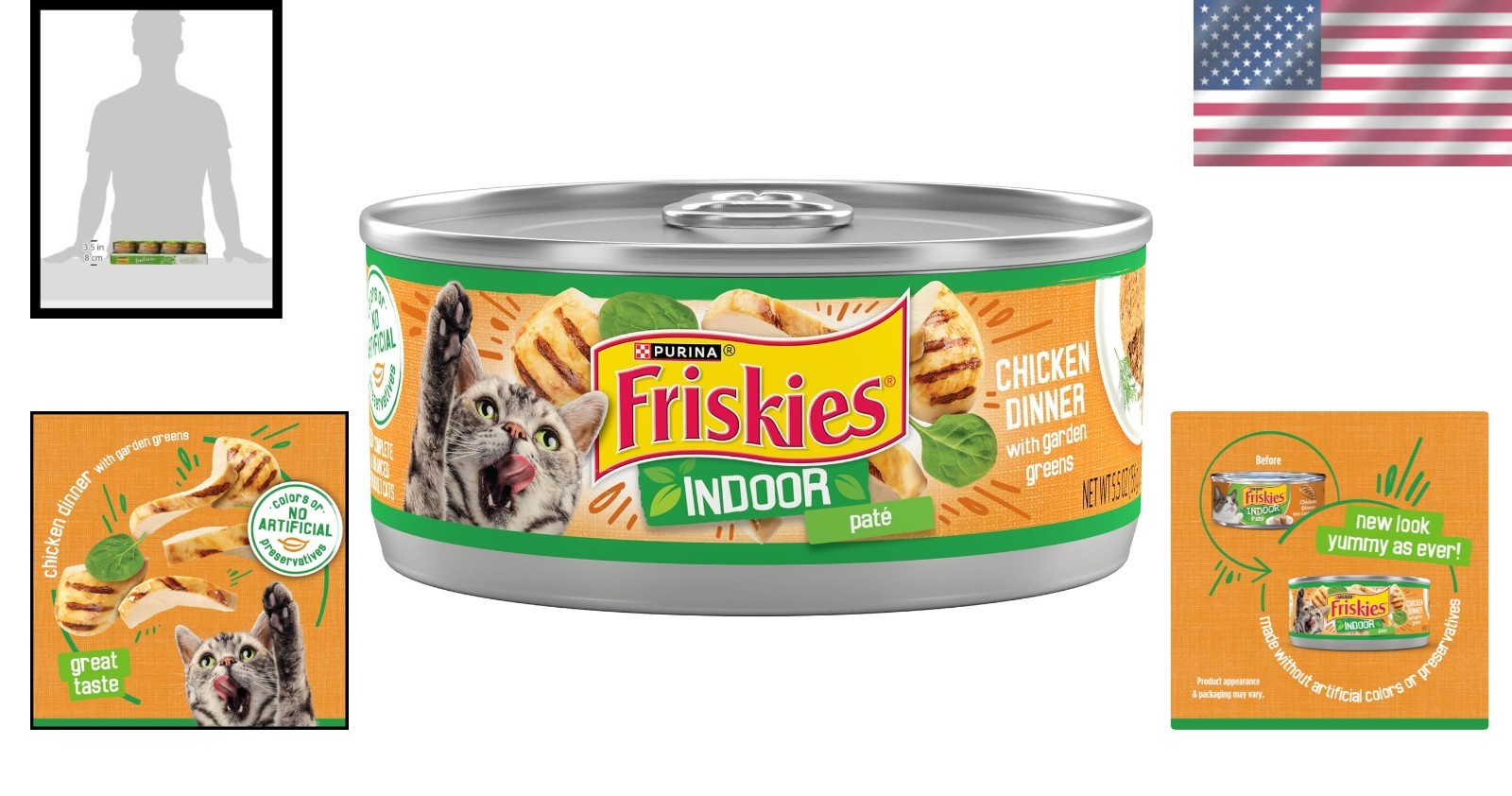 Complete Nutrition Purina Indoor Cat Food Pate with Chicken and Greens, 24 Cans
