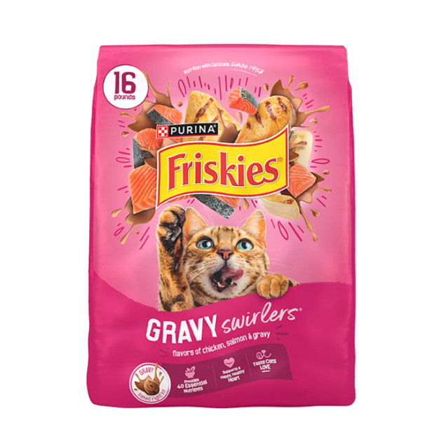 6 packs – Friskies Gravy Swirlers Cat Food – Gravy, Chicken & Salmon, 16lb