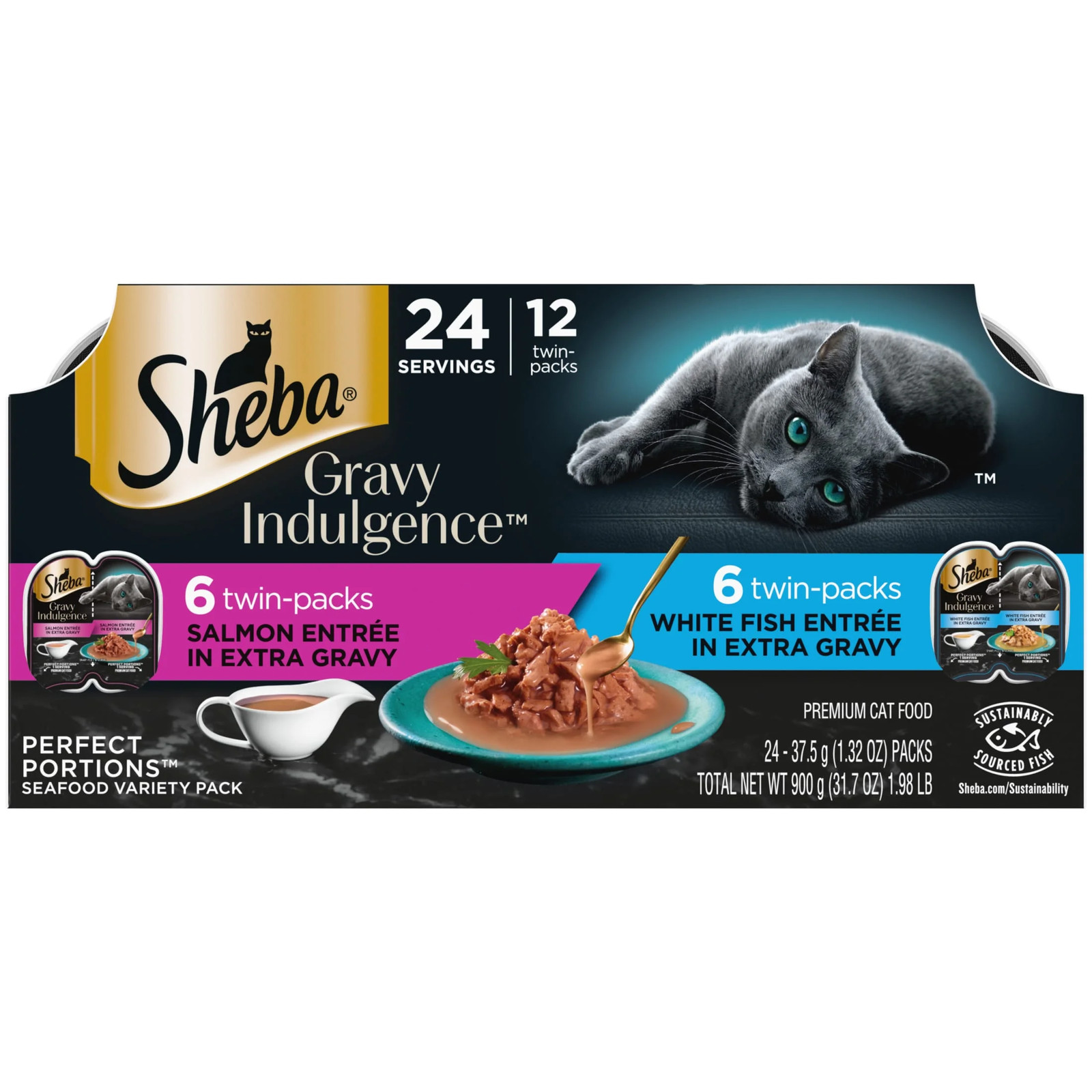 Gravy Indulgence Entree in Extra Gravy Variety Pack Cat Food, 2.6 Oz Twin