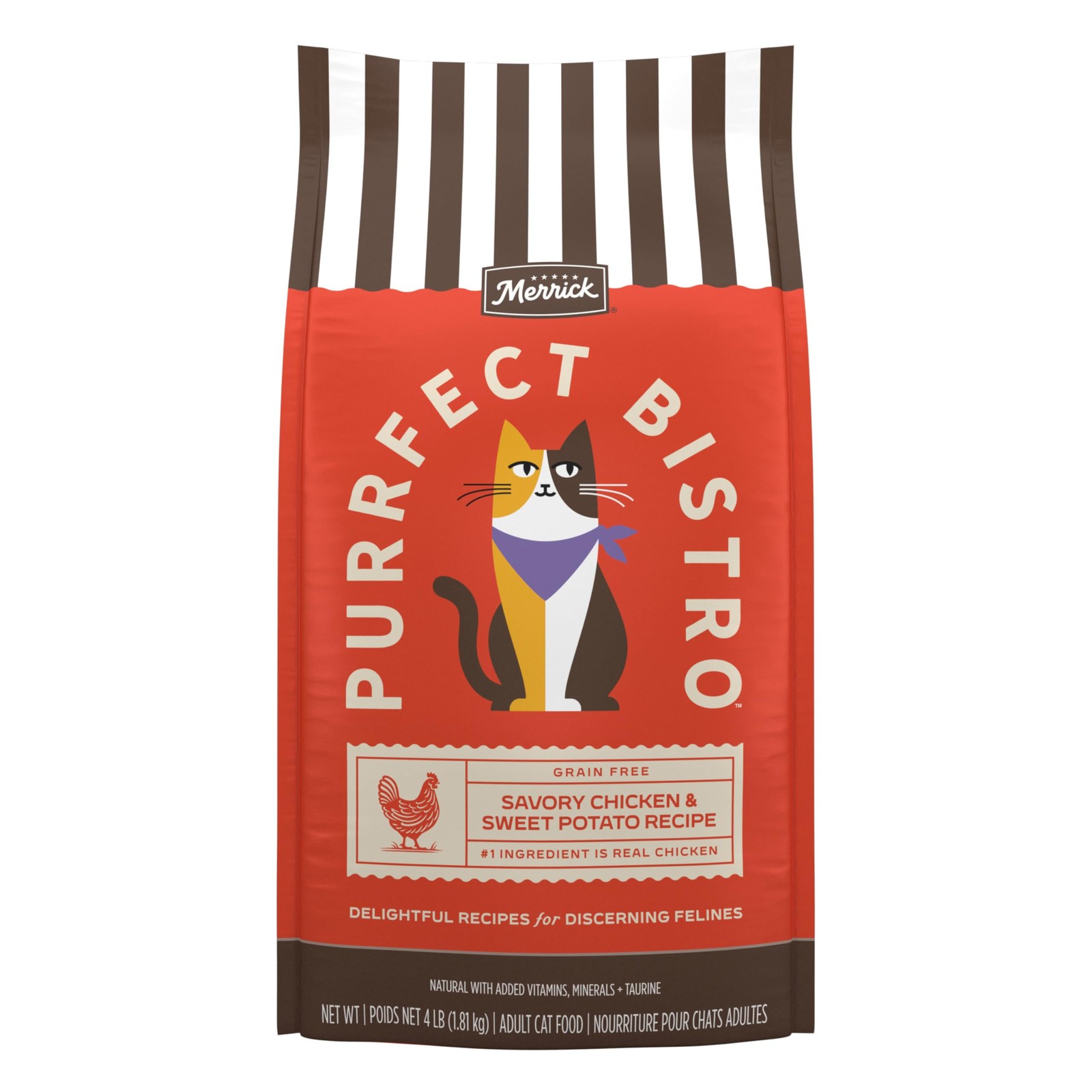 Merrick Purrfect Bistro Grain Free Chicken and Sweet 4 Pound (Pack of 1)