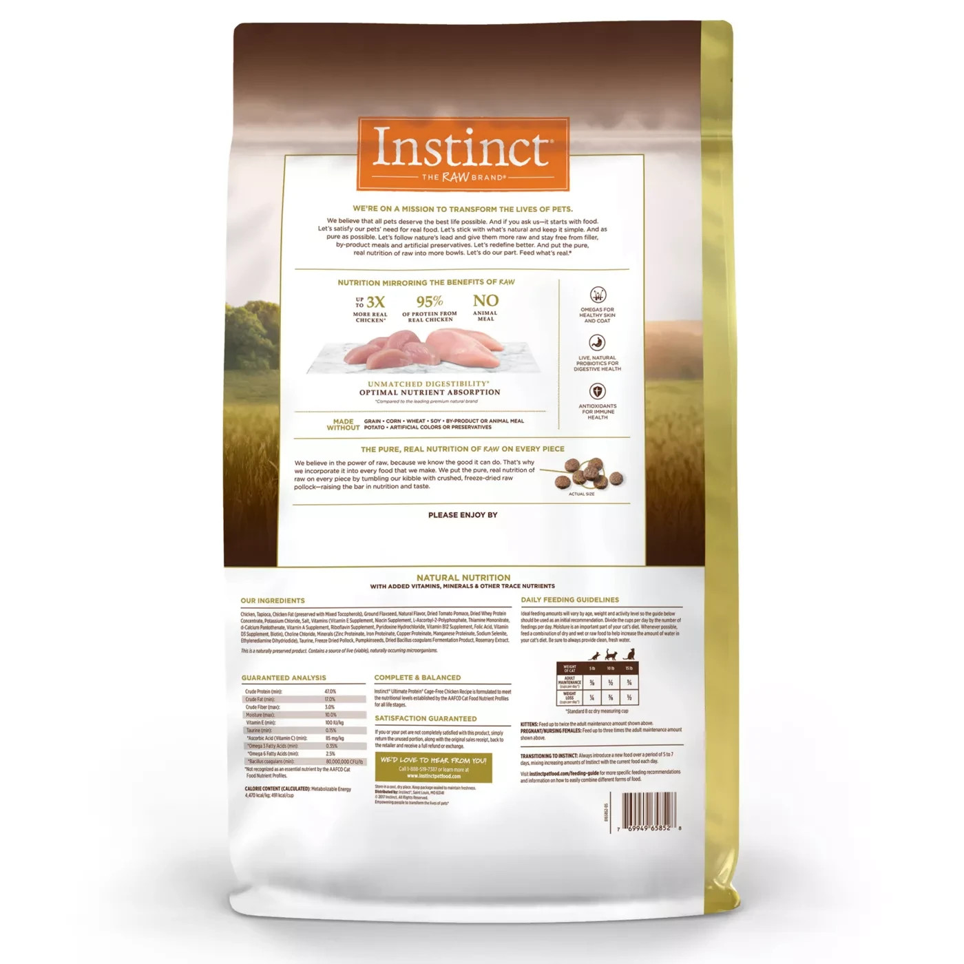 Instinct® Ultimate Protein® Cat Food – Grain Free, High Protein, Chicken – 10 Lb