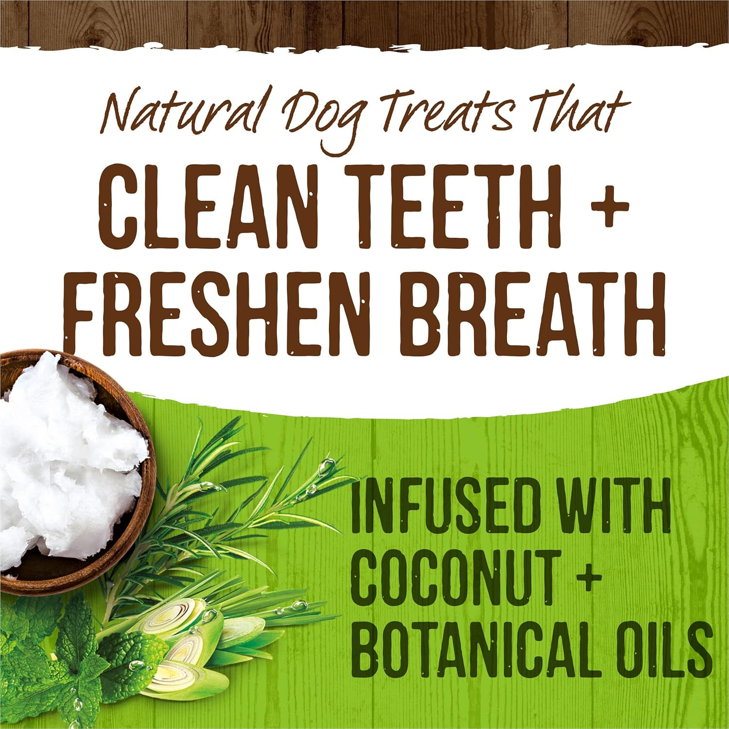Fresh Kisses Natural Dental Chews Infused with Coconut and Botanical Oils for Ti