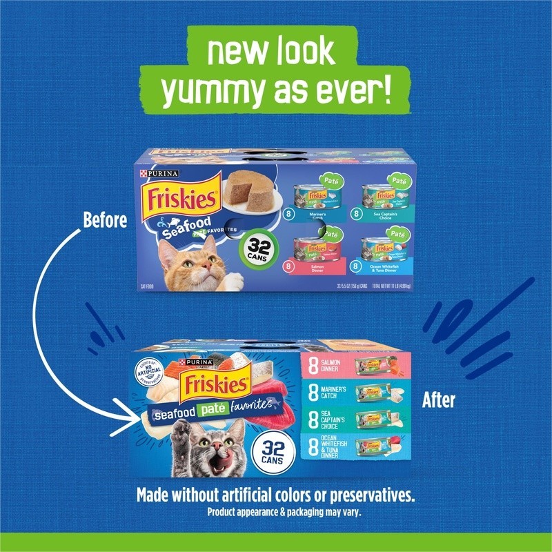 Wet Cat Food Variety Pack Seafood Pate 32 Cans Complete Nutrition All Breeds New