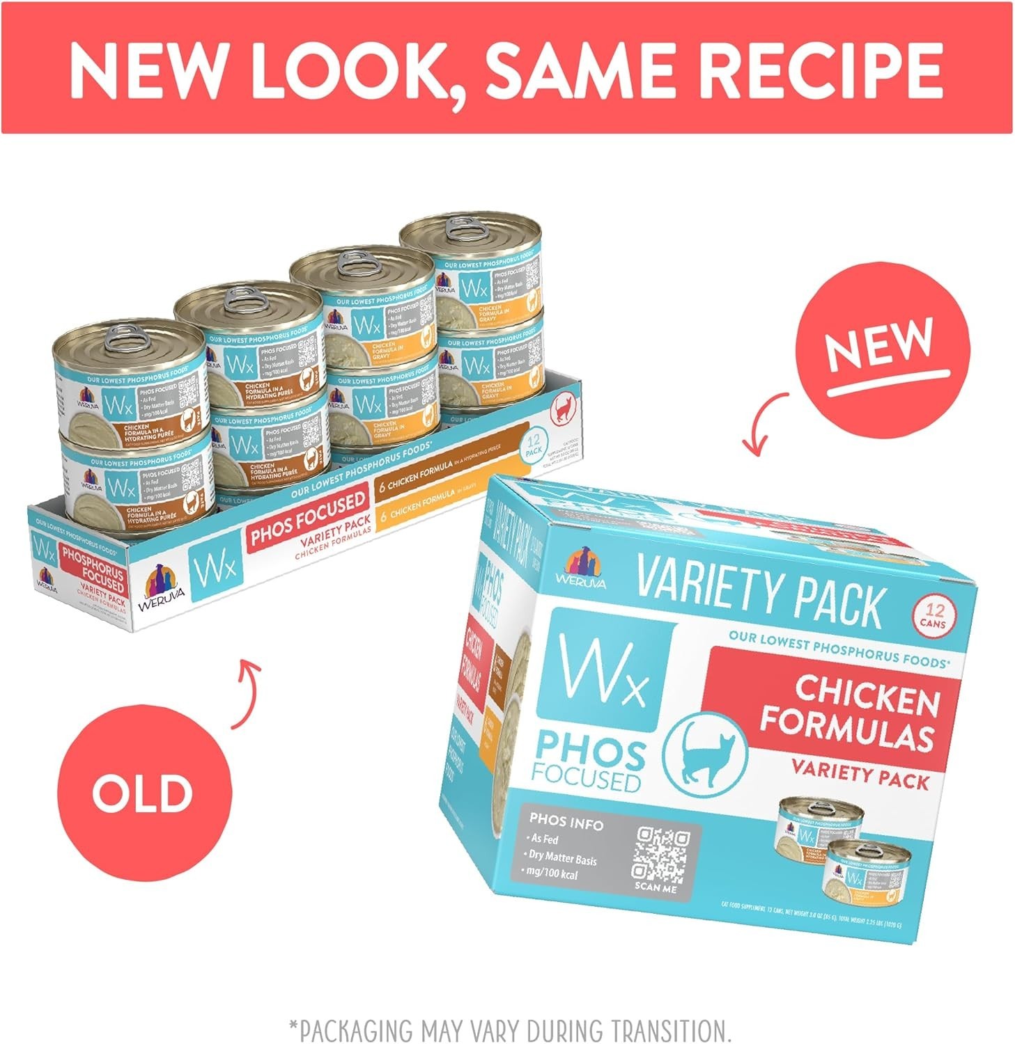 12-Pack Wx Phos Focused Chicken in Gravy, Low Phosphorus Cat Food for All Breeds