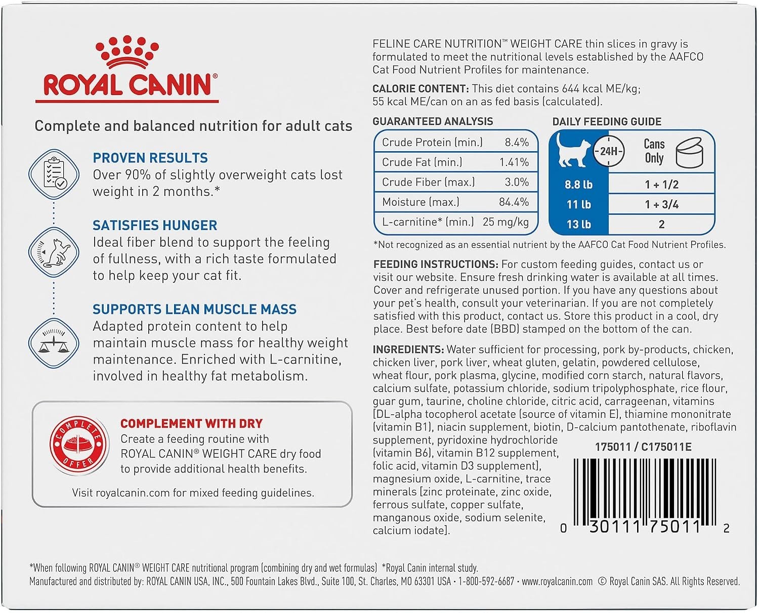 Protein-Rich Cat Food for Weight Loss – Feline Care 3 oz Thin Slices in Gravy