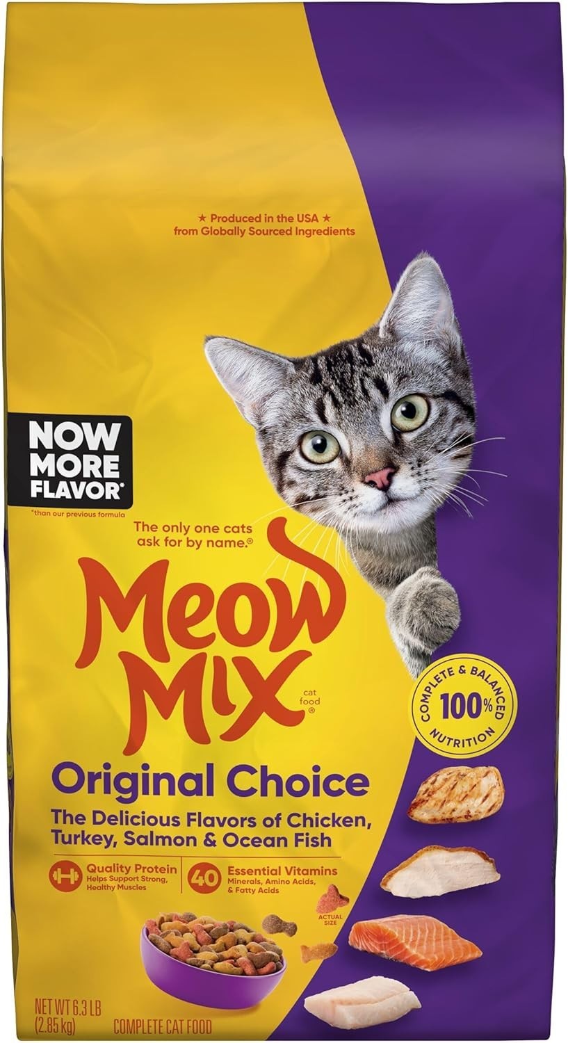 Meow Mix Original Choice Dry Cat Food 6.3lb Bag