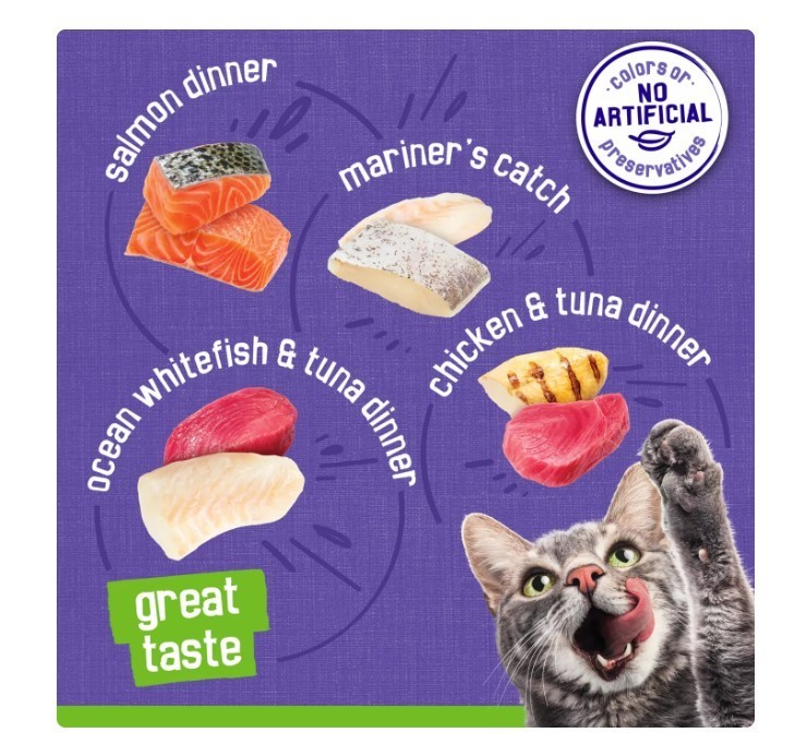 2PK Friskies® Seafood&Chicken Pate Adult Cat Wet Food-Variety Pack,5.5Oz,48 CT