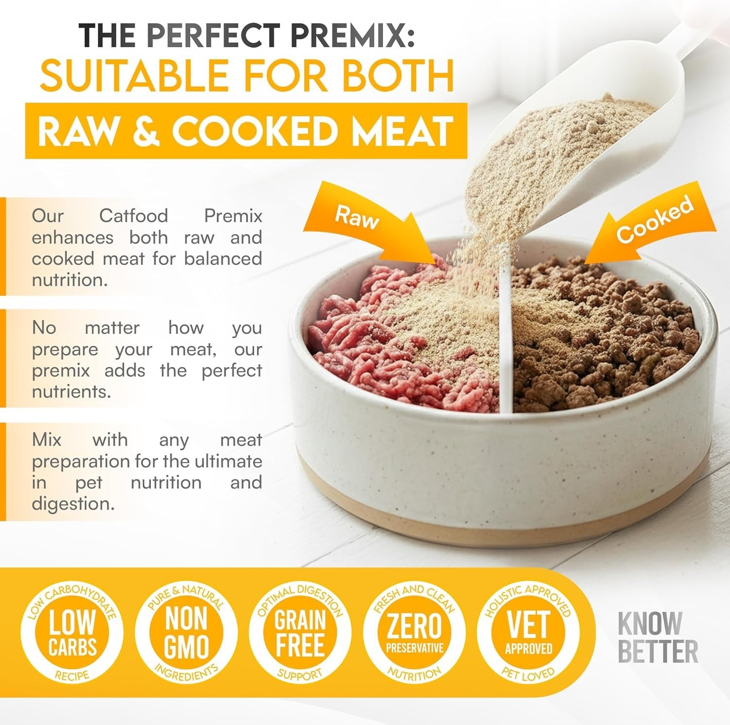 Balanced Chicken Recipe Premix for Cats – Grain-Free, Vet-Approved, 4.8 Oz