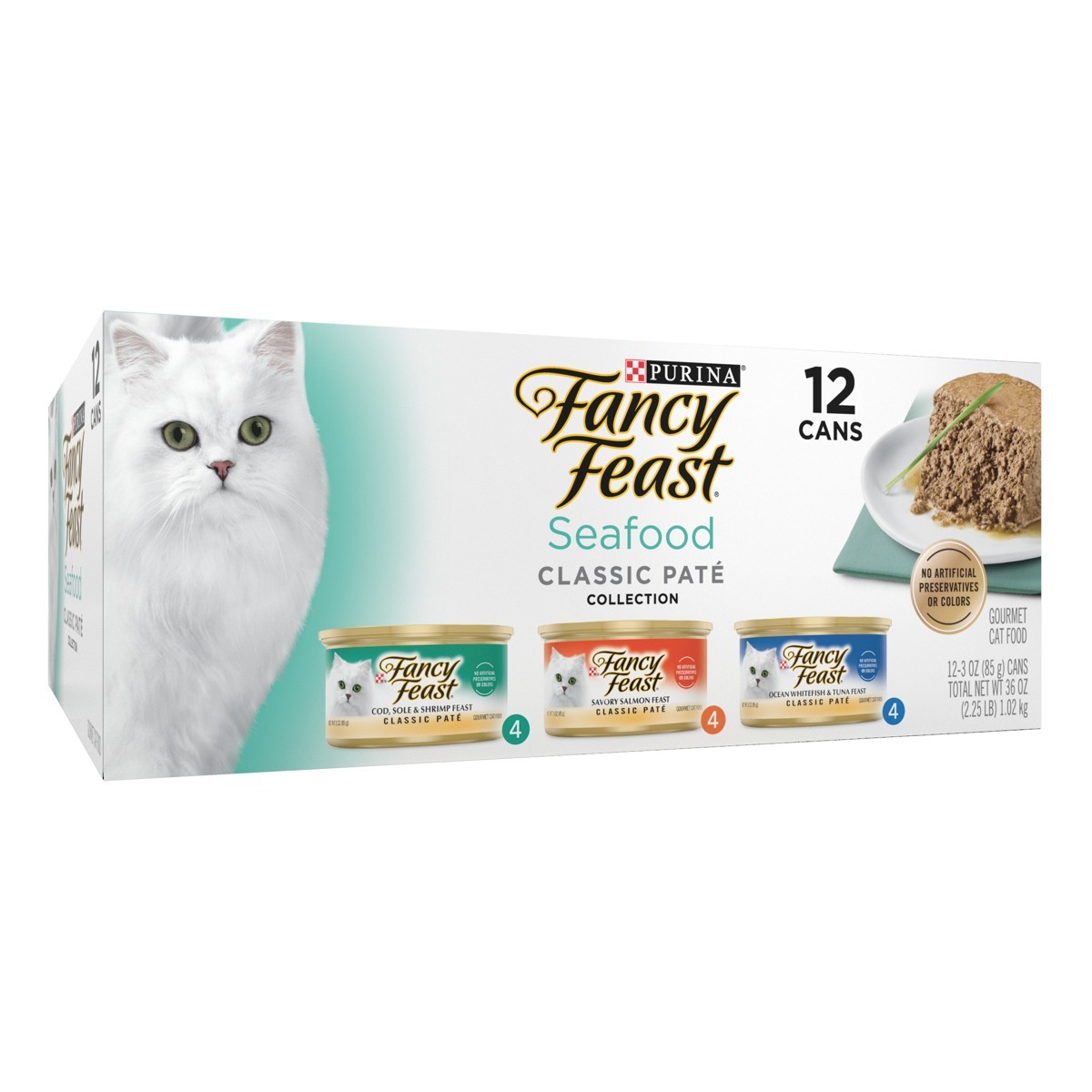 Purina Fancy Feast Classic Paté Gourmet Tuna, Fish Wet Cat Food – 3oz/12ct