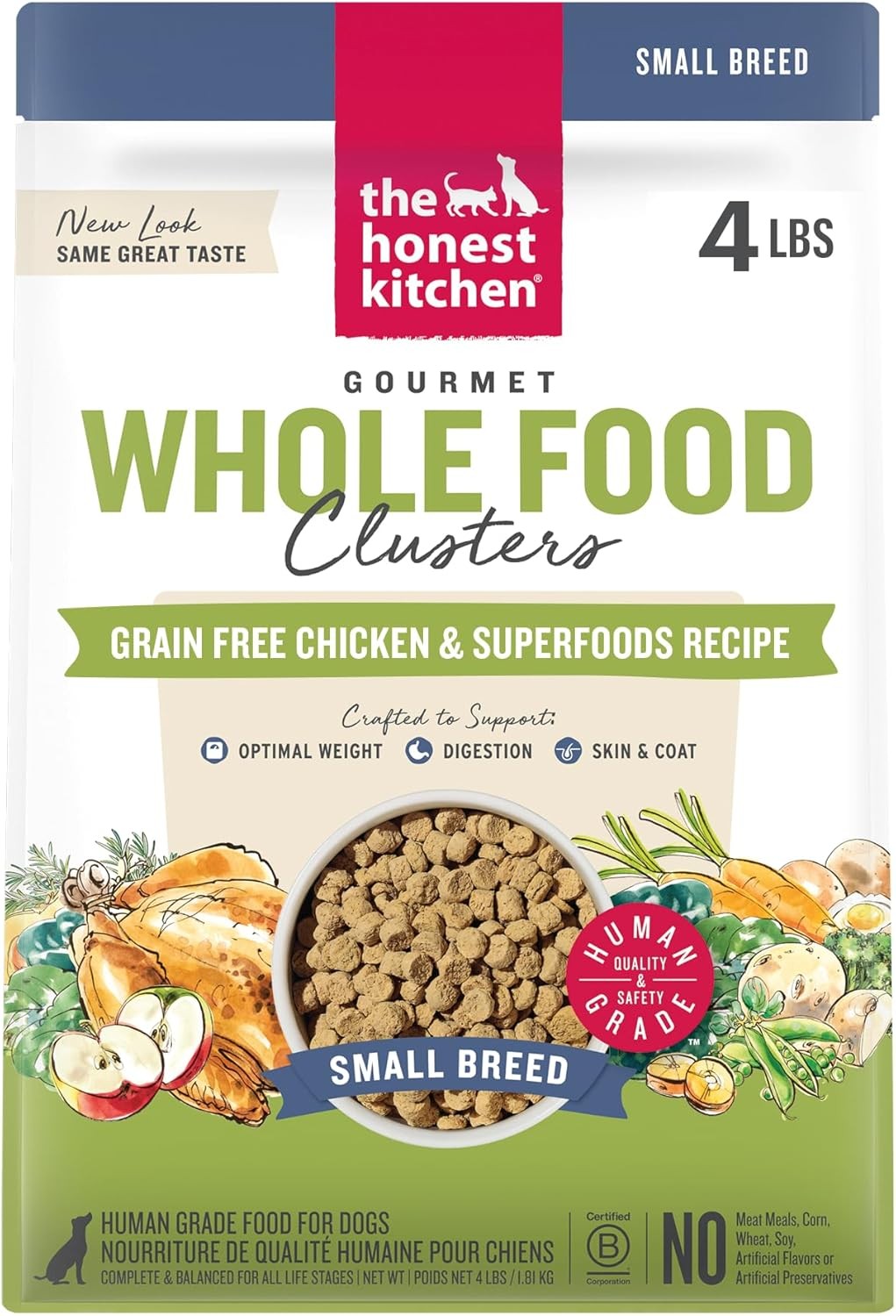 The Honest Kitchen Whole Food Clusters Small Breed Grain Free Chicken Dry Dog Fo