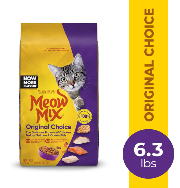 Meow Mix Original Choice Dry Cat Food, 6.3 Pound Bag
