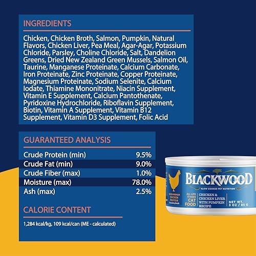 Blackwood Canned Cat Food [Grain Free Wet Cat Food for All Breeds and Life 12-Ct