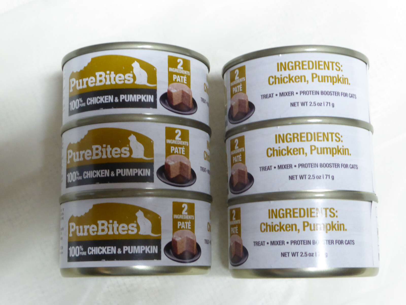 PureBites _6/2.5 oz_ «Chicken & Pumpkin» PATE wet Cat food ~EXP:2026/2027~ Treat