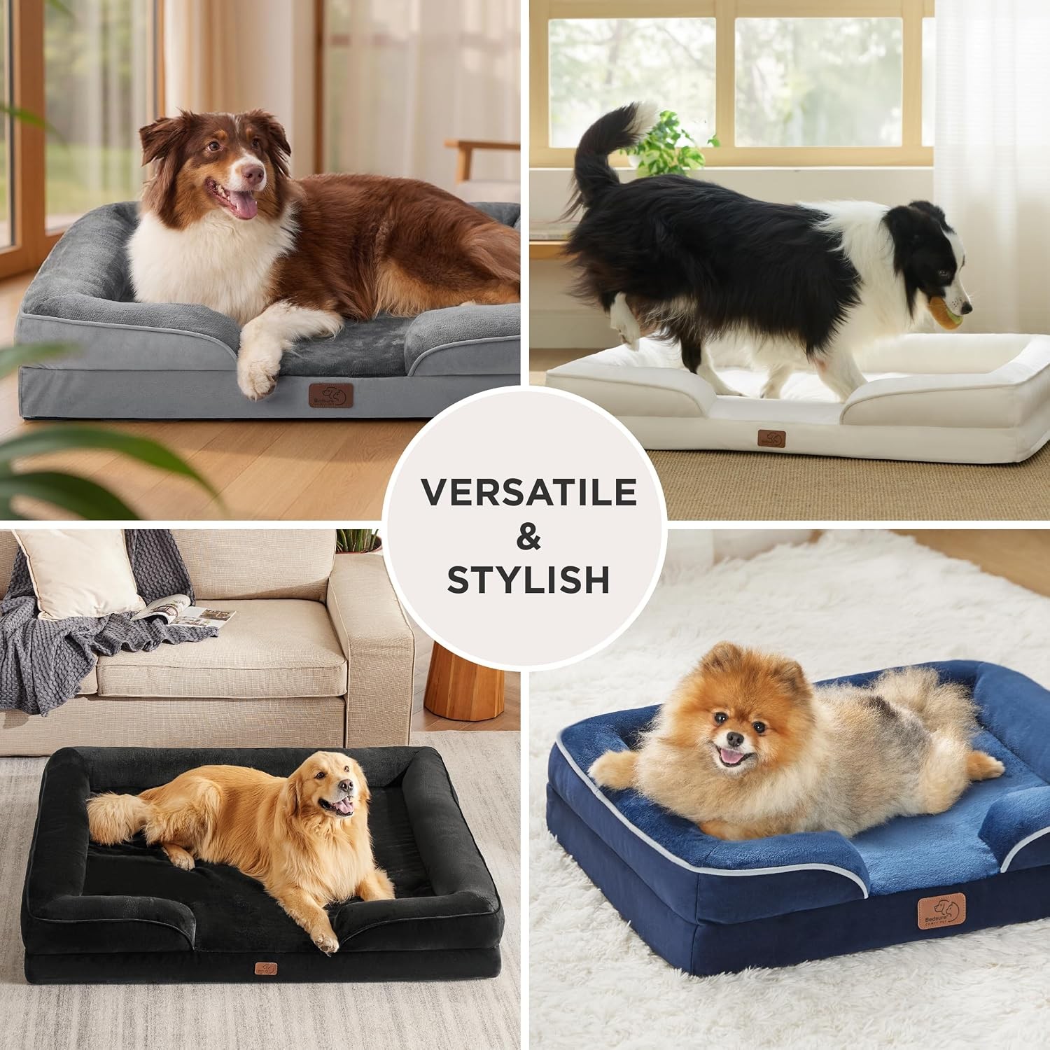 Bedsure XL Orthopedic Dog Bed for Extra Large Dogs – Washable XLarge Dog Cat Bed