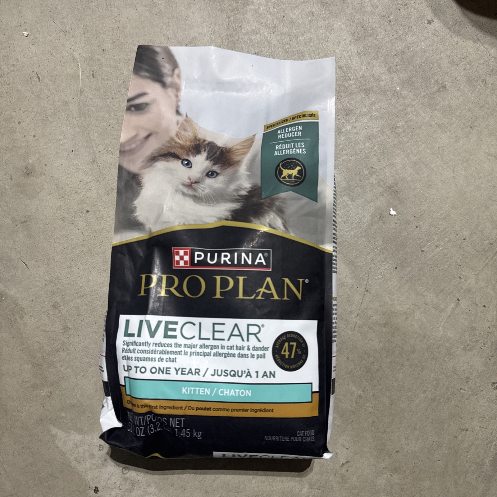 Purina Pro Plan LiveClear Dry Cat Food for Kittens 3.2 Pound (Pack of 1)