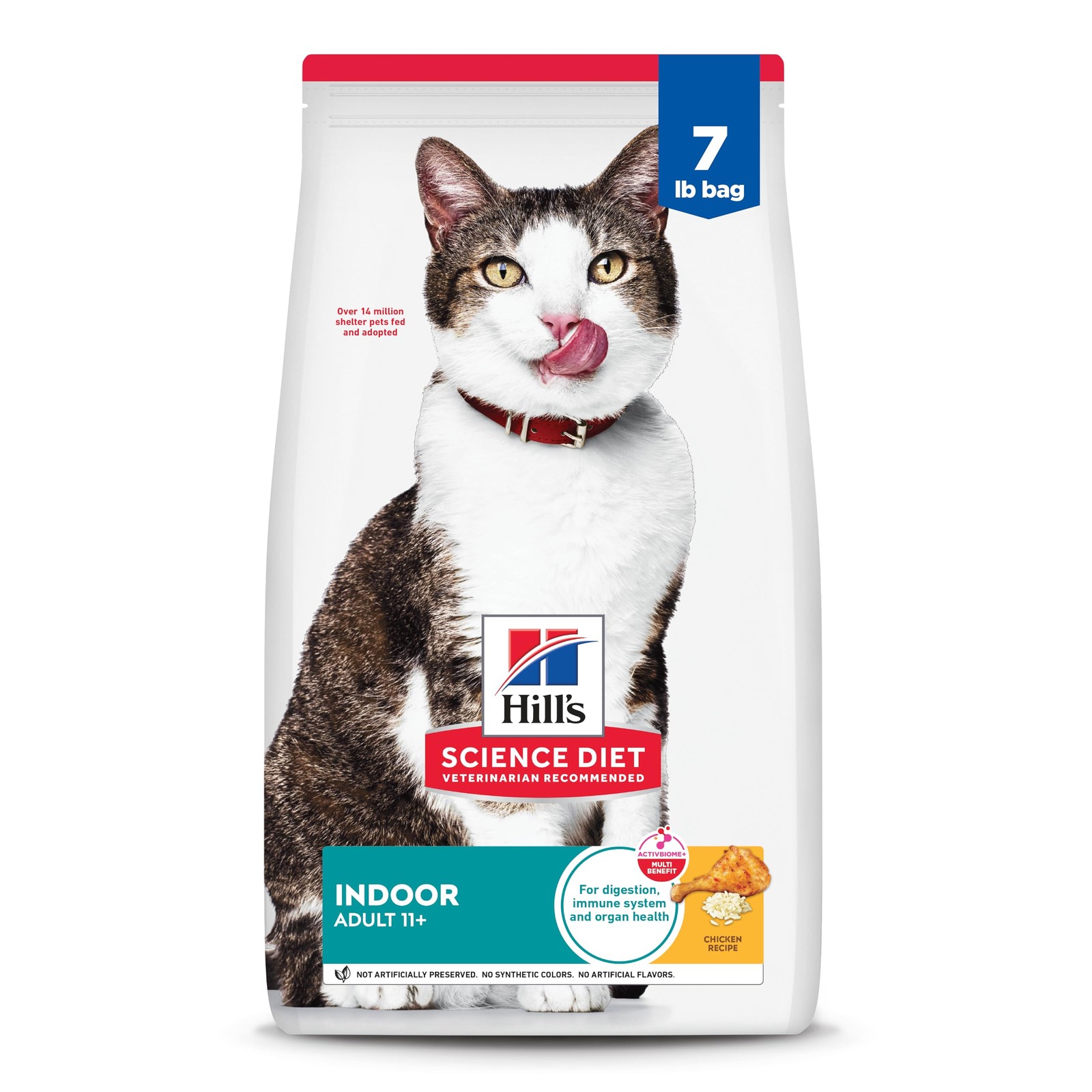 Hill’s Science Diet Indoor, Senior Adult 11+, Easy 7 Pound (Pack of 1), White