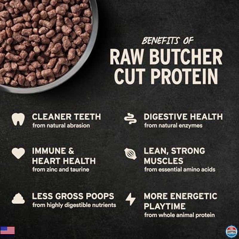 Freeze-Dried Raw Chicken Cat Food Mixer Crunchy Nibs, 8 oz, Grain-Free