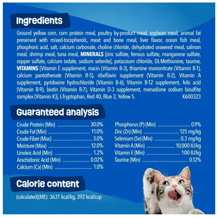Purina Friskies Seafood Sensations Dry Cat Food – Salmon Tuna Shrimp 16 lb