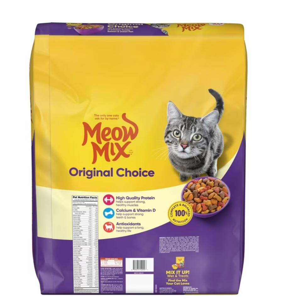 Meow Mix Original Choice Dry Cat Food, 30 lb Bag