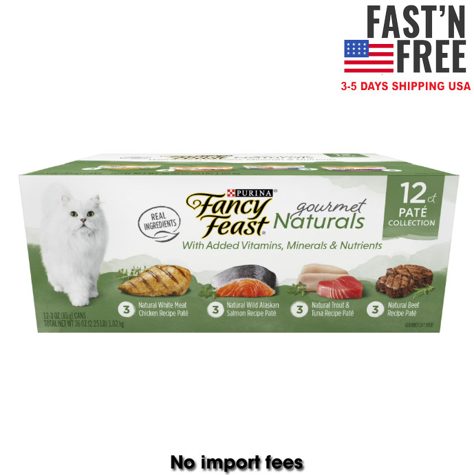 Purina Fancy Feast Gourmet Chicken, Salmon, Trout & Tuna, & Beef, 3 oz 12 Pack