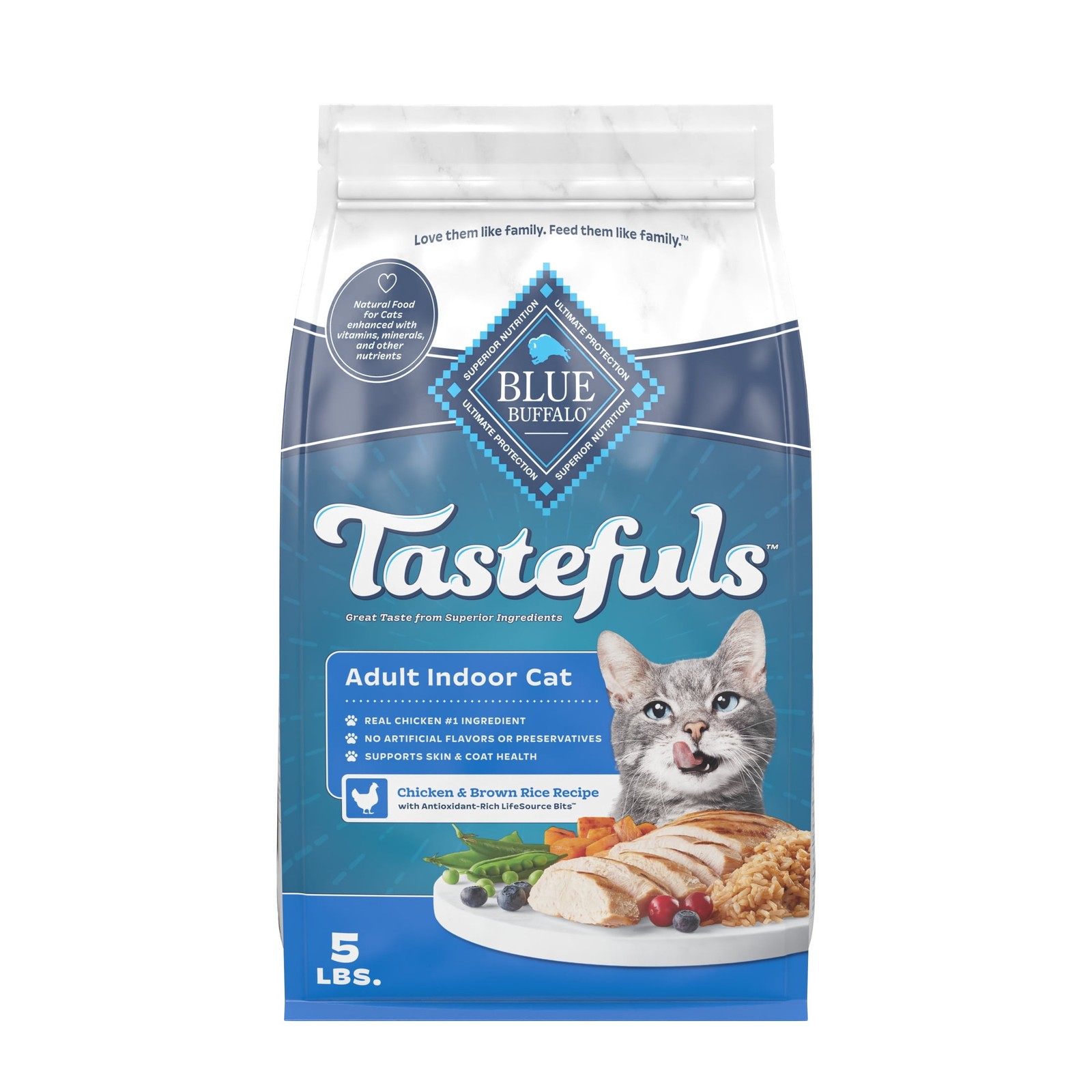 Tastefuls Chicken & Brown Rice Adult Indoor Dry Cat Food 10-lb Bag