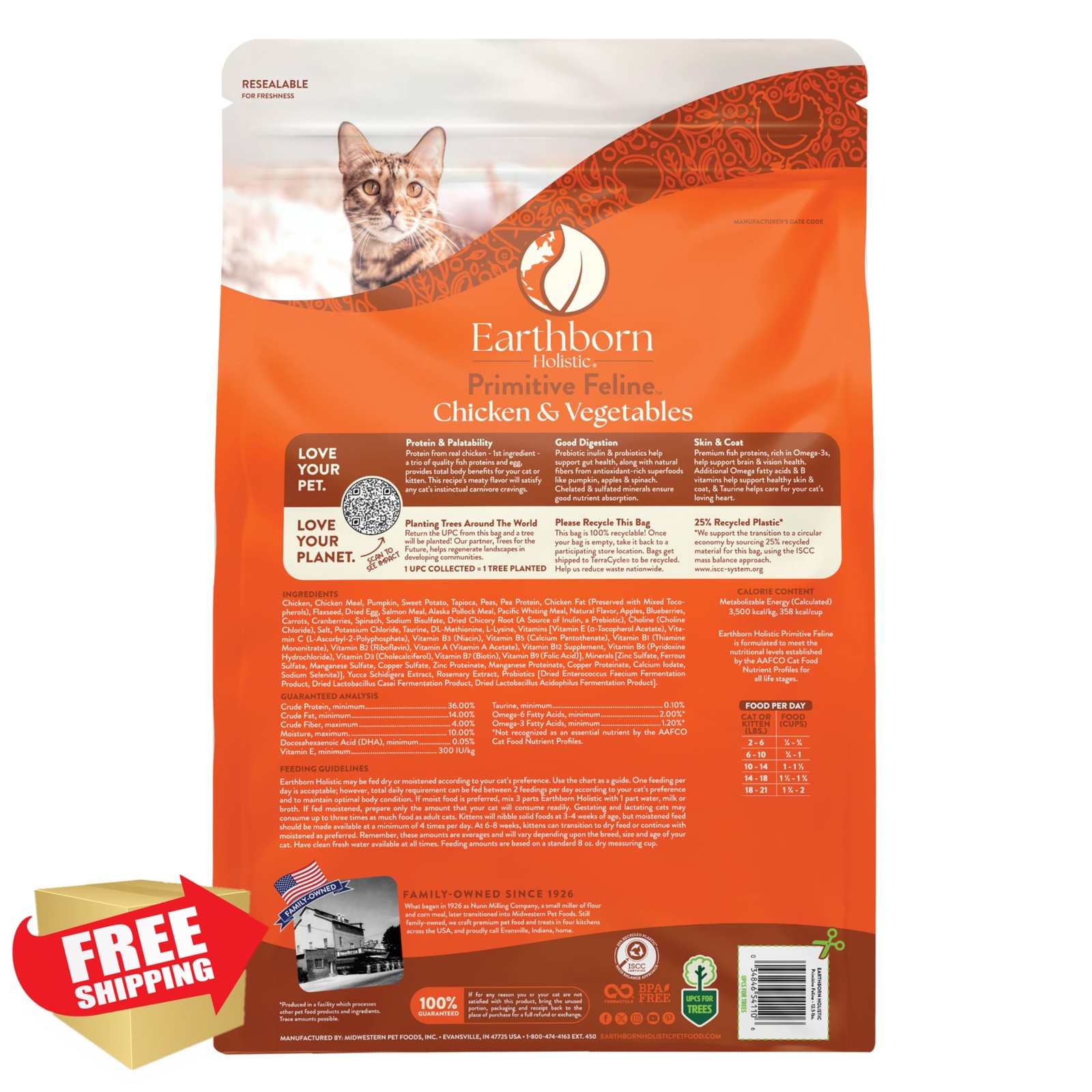 Earthborn Holistic Primitive Feline Grain-Free Dry Cat Food 12.5lb