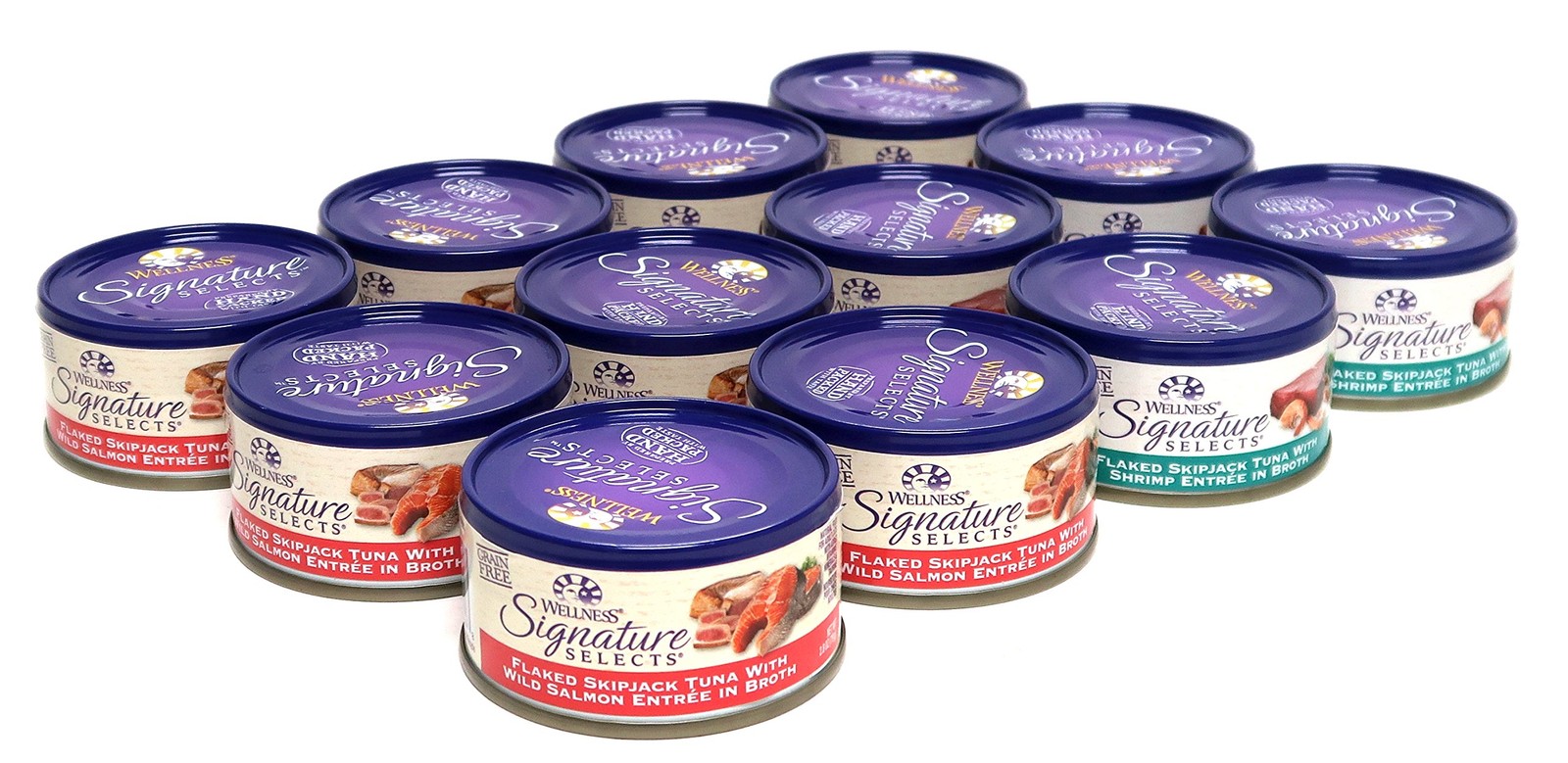 Wellness Natural Grain Free Signature Selects Flaked 2.8 Ounce (Pack of 12)