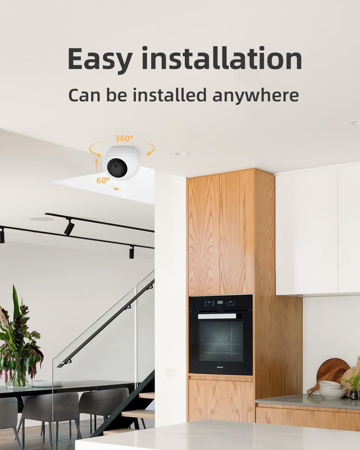 Noorio Security Indoor Camera with 5GHz WiFi, 2K UHD Security Camera, Pet/Dog/Ba