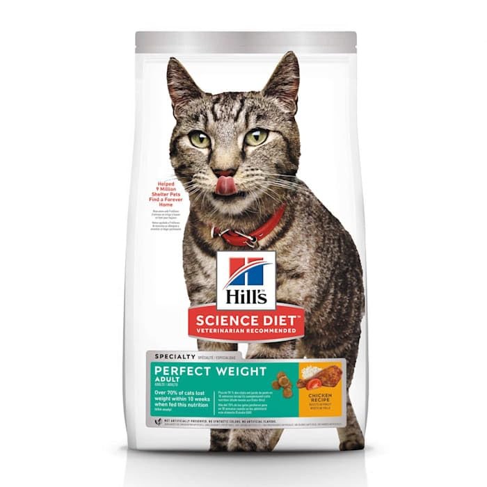 Hill’s Science Diet Adult Perfect Weight Dry Cat 3 Pound (Pack of 1), White